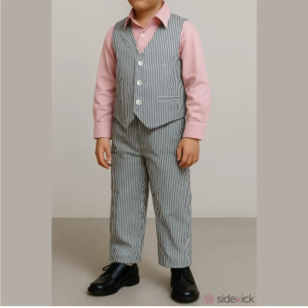 IZOD 3 Piece Pink & Pinstripe Set Boys (Sz 4)